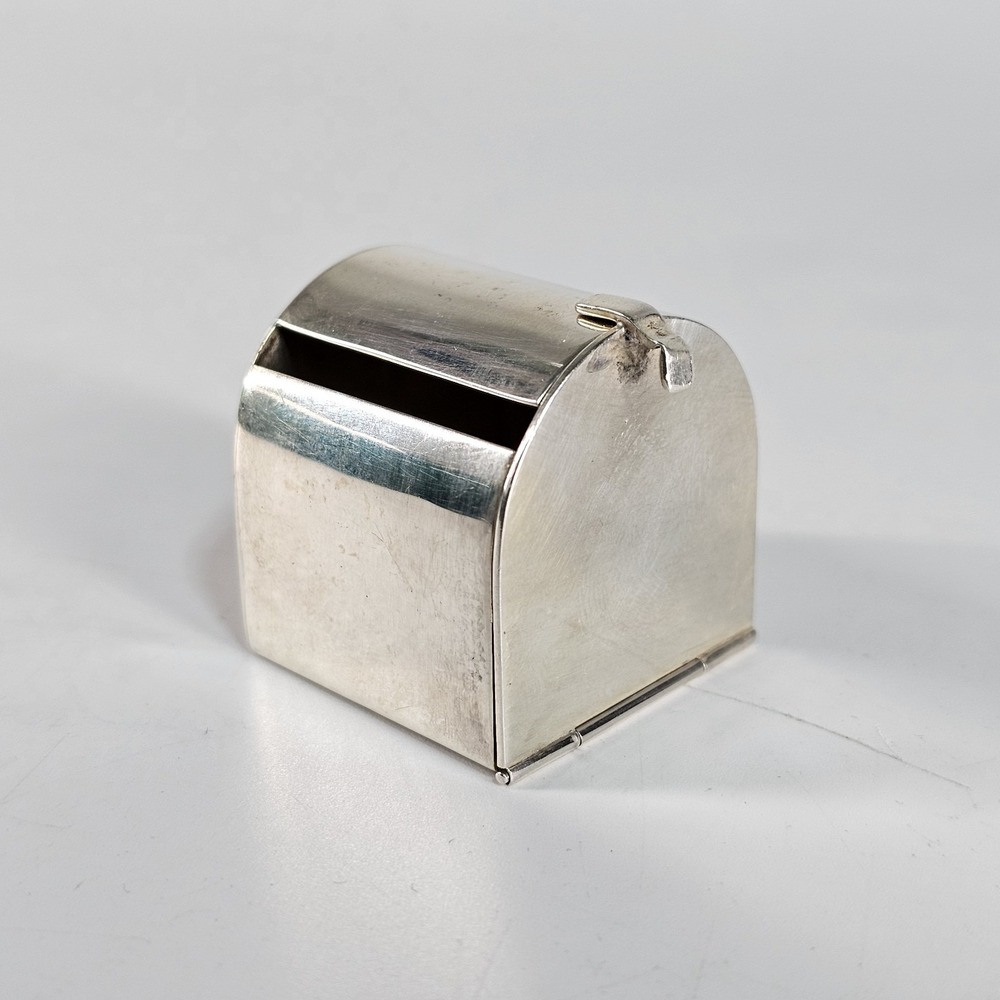Vintage Tiffany & Co. Sterling Silver 925 Figural Mailbox Roll Stamp Dispenser
